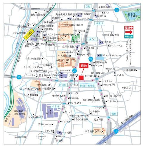 Local guide map. Park is nearby, You can spend the child and comfortable time.