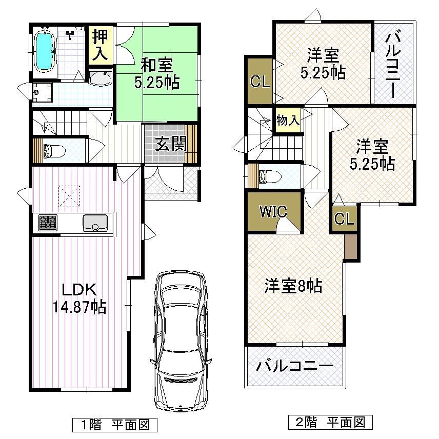 Floor plan. (O No. land), Price 22,800,000 yen, 4LDK, Land area 90.01 sq m , Building area 92.11 sq m