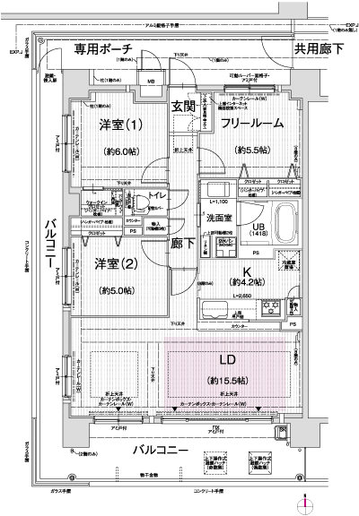 Floor: 2LDK + F, the area occupied: 78.07 sq m, Price: 32.7 million yen