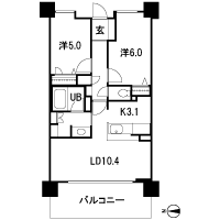 Floor: 2LDK, occupied area: 55.78 sq m, Price: 20.4 million yen