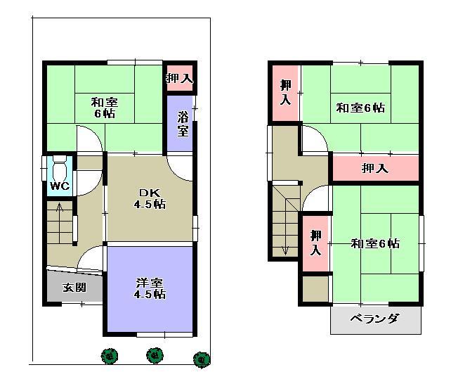 Floor plan. 7.8 million yen, 4DK, Land area 56.28 sq m , Is a good floor plan of the building area 63.75 sq m usability. 