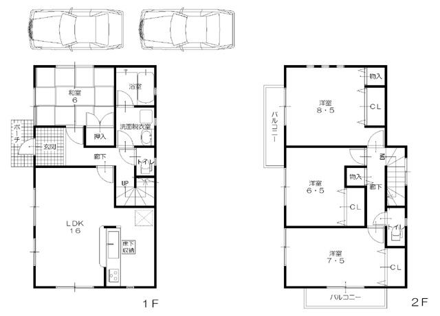 Floor plan. 28.8 million yen, 4LDK, Land area 120 sq m , Building area 103.68 sq m