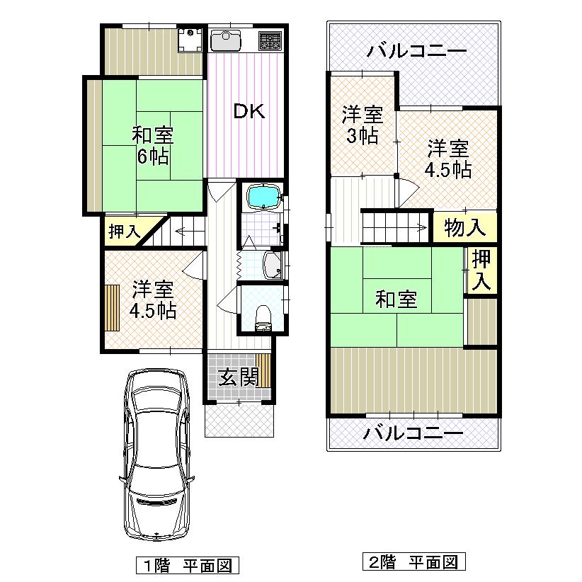 Floor plan. 10.8 million yen, 5DK, Land area 75.22 sq m , Building area 68.88 sq m