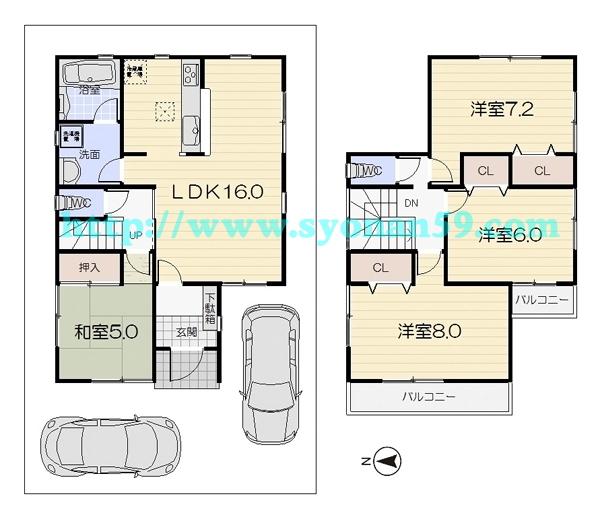 Floor plan. 25,800,000 yen, 4LDK, Land area 101.68 sq m , Building area 95.17 sq m floor plan