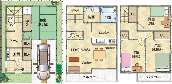 Floor plan. 24,800,000 yen, 4LDK, Land area 73.87 sq m , Building area 115.42 sq m convenient station walk 10 minutes every day of life