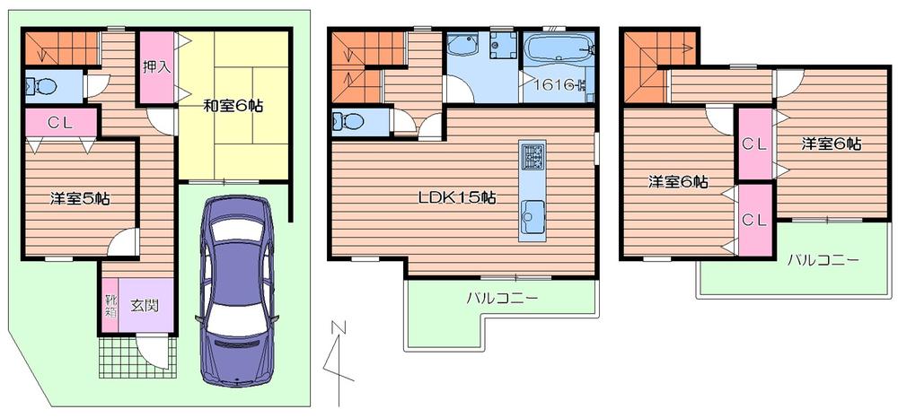 Floor plan. 24,800,000 yen, 4LDK, Land area 69.9 sq m , Building area 98.01 sq m