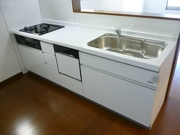 Kitchen. Popular face-to-face kitchen with dish washing dryer