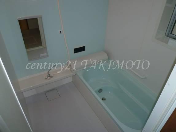 Bathroom. Beautiful bath look in light blue