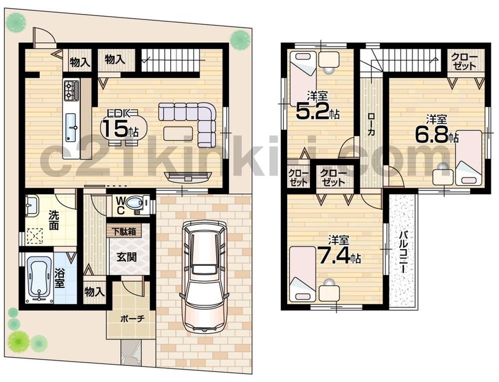 Floor plan. 24,900,000 yen, 3LDK, Land area 90.31 sq m , Building area 87.24 sq m floor plan