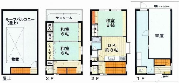 Floor plan. 14.8 million yen, 3DK, Land area 62.94 sq m , Building area 130.27 sq m   ☆ All room is a Japanese-style room