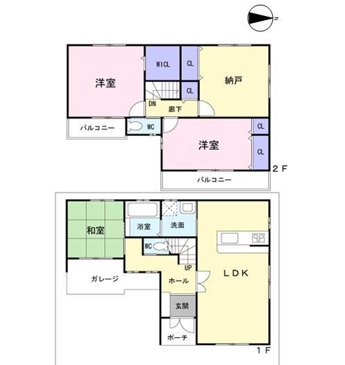 Floor plan. 22,800,000 yen, 3LDK + S (storeroom), Land area 98.78 sq m , Building area 104.13 sq m