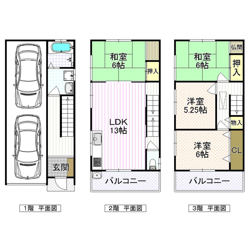 Floor plan. 18,800,000 yen, 4LDK, Land area 55 sq m , Building area 116.01 sq m