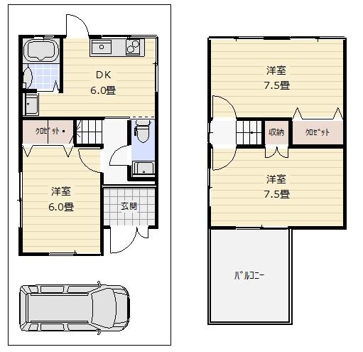 Floor plan. 15.8 million yen, 3DK, Land area 59.98 sq m , Building area 59.13 sq m