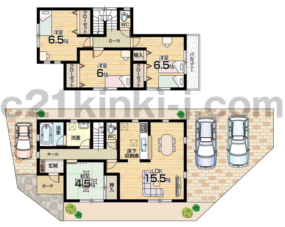 Floor plan. (No. 1 point), Price 23 million yen, 4LDK, Land area 117.39 sq m , Building area 93.15 sq m
