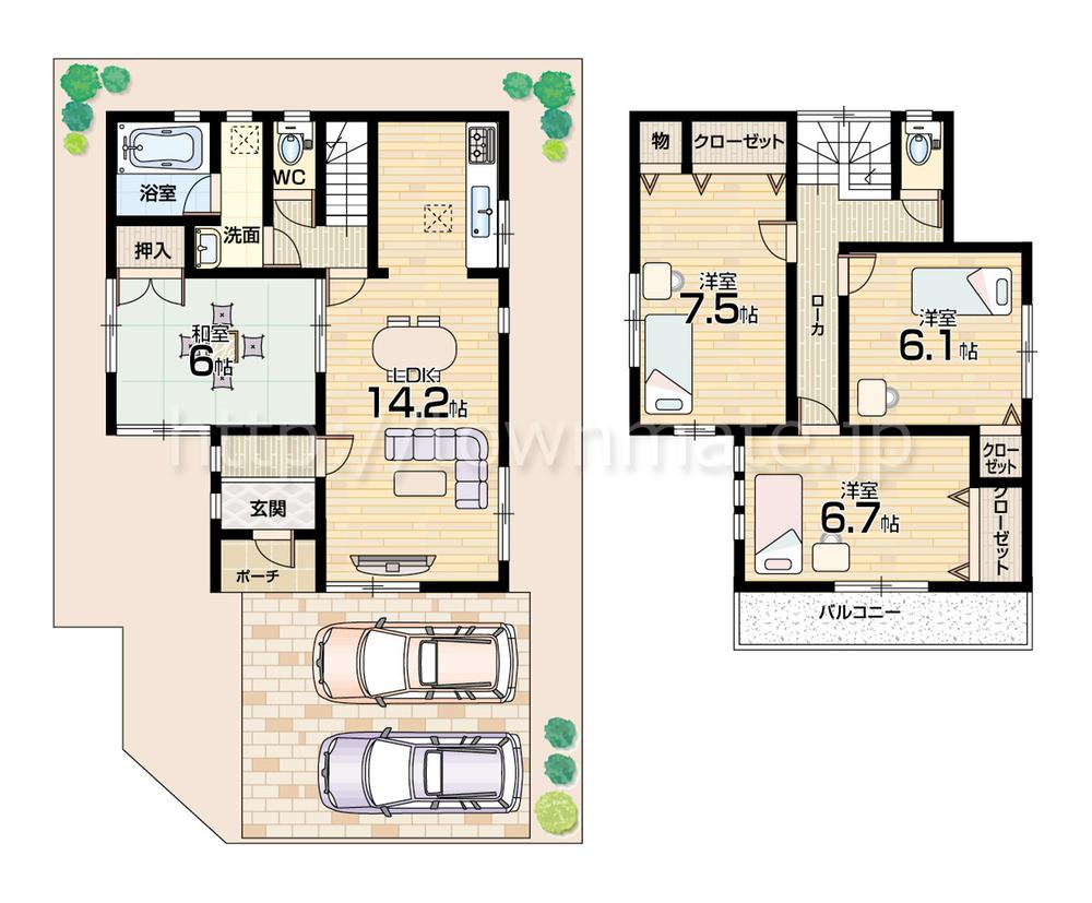 Floor plan. (5 Building), Price 25,300,000 yen, 4LDK, Land area 103.2 sq m , Building area 94.56 sq m