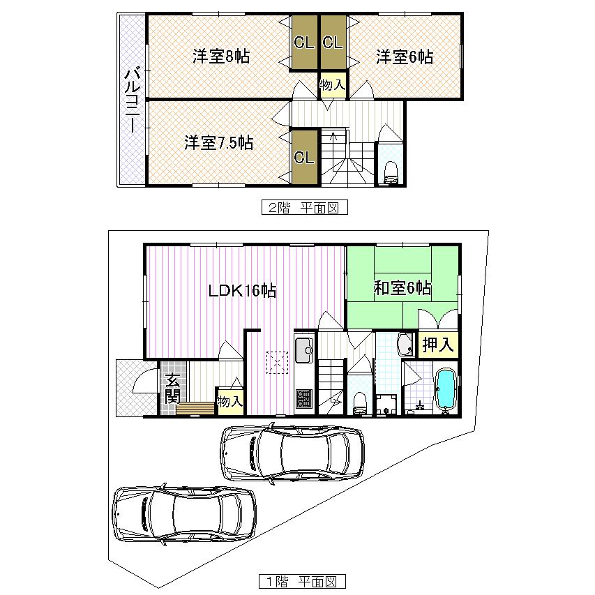 Floor plan. (No. 1 point), Price 30,800,000 yen, 4LDK, Land area 120.01 sq m , Building area 100.44 sq m
