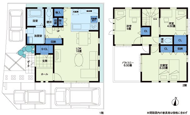 Floor plan.  [Model house kitchen] Coordinator has been produced, Kitchen and stuck to the ease of use in design. Your experience by all means in the field.