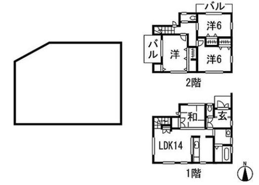 Compartment figure. Land price 12,030,000 yen, Land area 89.96 sq m   [Floor plan] Building plan example land price 12,030,000 yen, Land area 89.96m2, Building price 15,750,000 yen, Building area 90m2