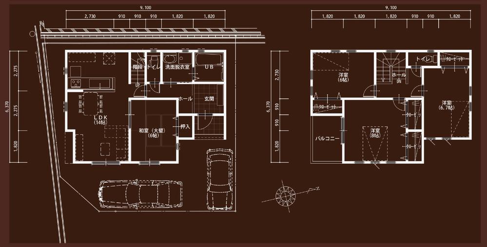 Building plan example (introspection photo). G No. land (floor plan)