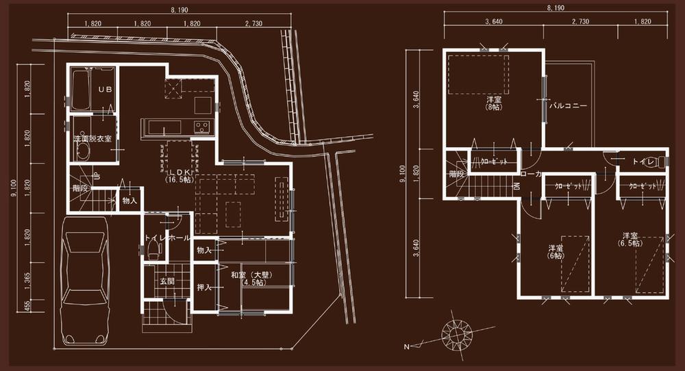 Building plan example (introspection photo). F No. land (floor plan)