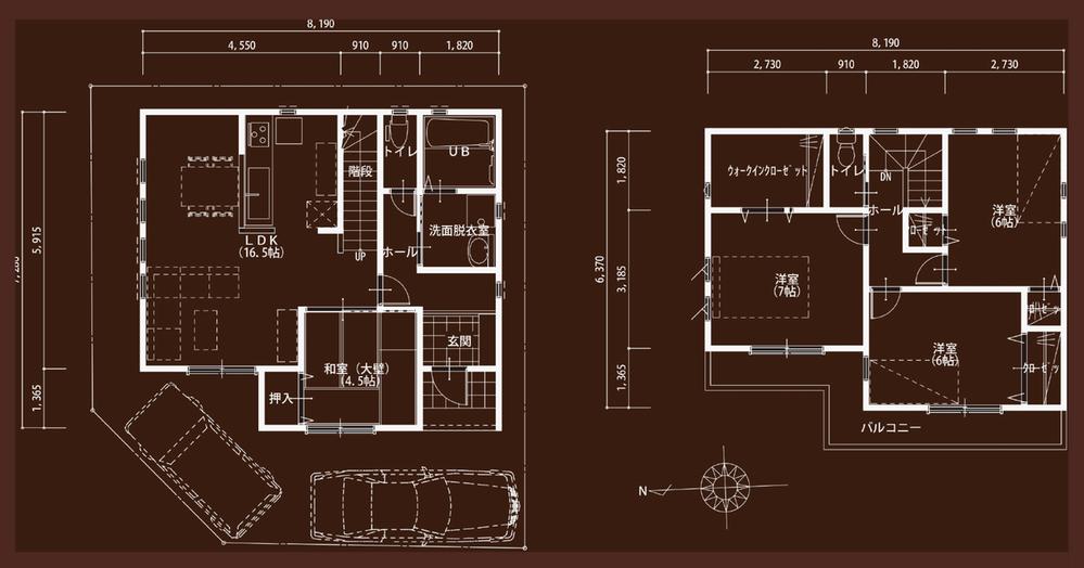 Building plan example (introspection photo). A No. land (floor plan)