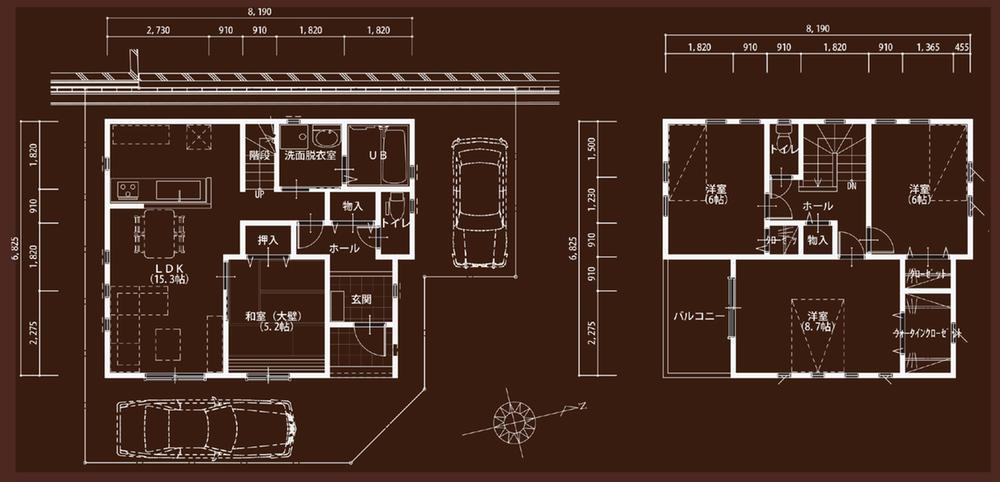 Building plan example (Perth ・ Introspection). H No. land (floor plan)