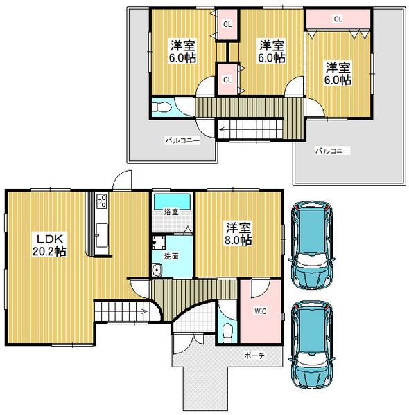 Floor plan. 39,800,000 yen, 4LDK, Land area 142.19 sq m , Building area 116.93 sq m