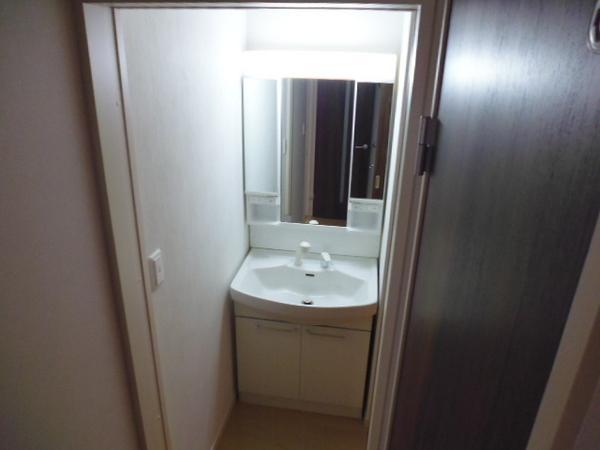 Wash basin, toilet. Directing the room is fine basin space