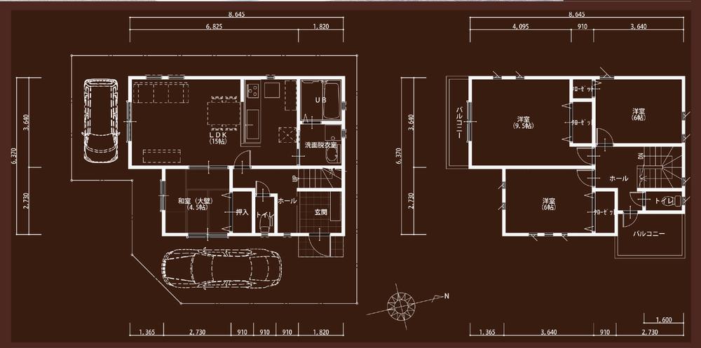 Building plan example (introspection photo). I No. area (floor plan)