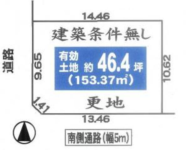 Compartment figure. Land price 49,500,000 yen, Land area 159.23 is shaping area of ​​sq m about about 10.6M × about 14.4M