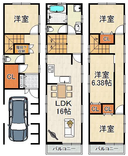 Building plan example (floor plan). Building plan example (No. 1 place) building area 105 sq m