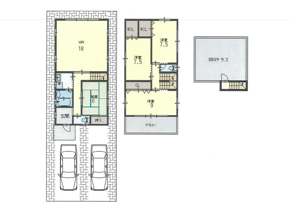 Floor plan. 52,800,000 yen, 4LDK, Land area 158.36 sq m , Building area 111.78 sq m
