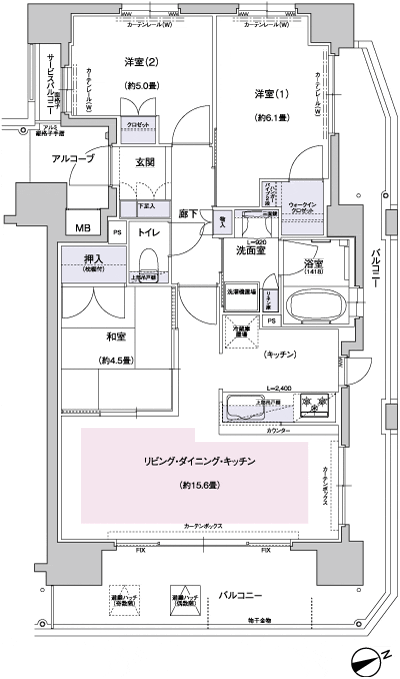 Floor: 3LDK + WIC, the occupied area: 67.42 sq m, Price: 28.7 million yen