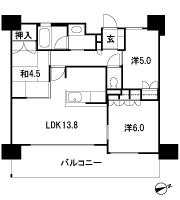 Floor: 3LDK, occupied area: 64.05 sq m, Price: 25.4 million yen