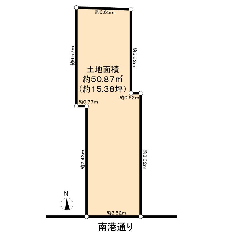 Compartment figure. Land price 17.8 million yen, Land area 50.87 sq m