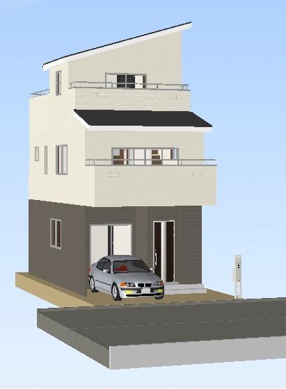 Building plan example (Perth ・ appearance). Building Rendering is Perth. 