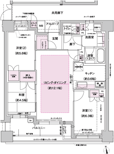 Floor: 3LDK, occupied area: 70.79 sq m, Price: 40.7 million yen