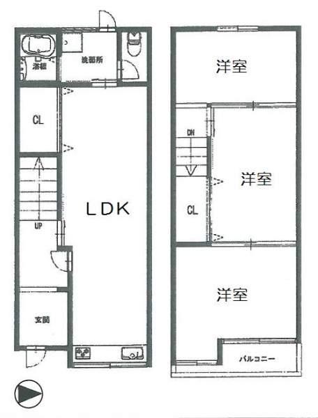Floor plan. 9.9 million yen, 3LDK, Land area 40.08 sq m , Building area 48.6 sq m