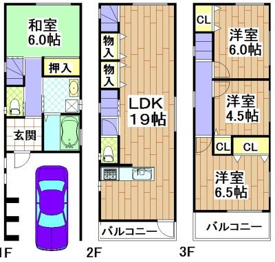 Floor plan. 36,900,000 yen, 4LDK, Land area 52.92 sq m , Building area 98.28 sq m Floor