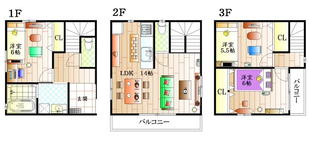 Floor plan. 32 million yen, 3LDK, Land area 38 sq m , Building area 83.83 sq m floor plan