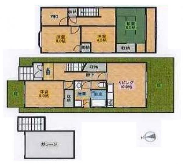 Floor plan. 37.5 million yen, 4LDK, Land area 122.5 sq m , Building area 108.58 sq m