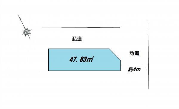 Compartment figure. Land price 13 million yen, Land area 57.61 sq m