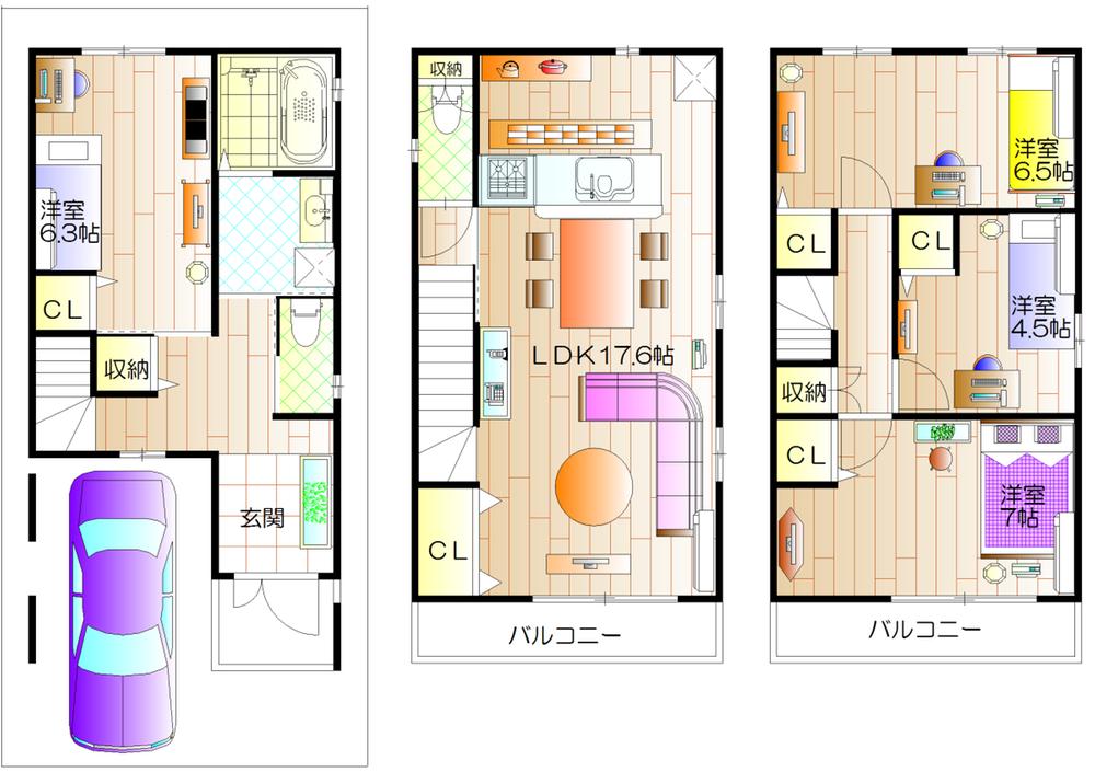 Floor plan. 39,800,000 yen, 4LDK, Land area 60 sq m , Building area 103 sq m floor plan