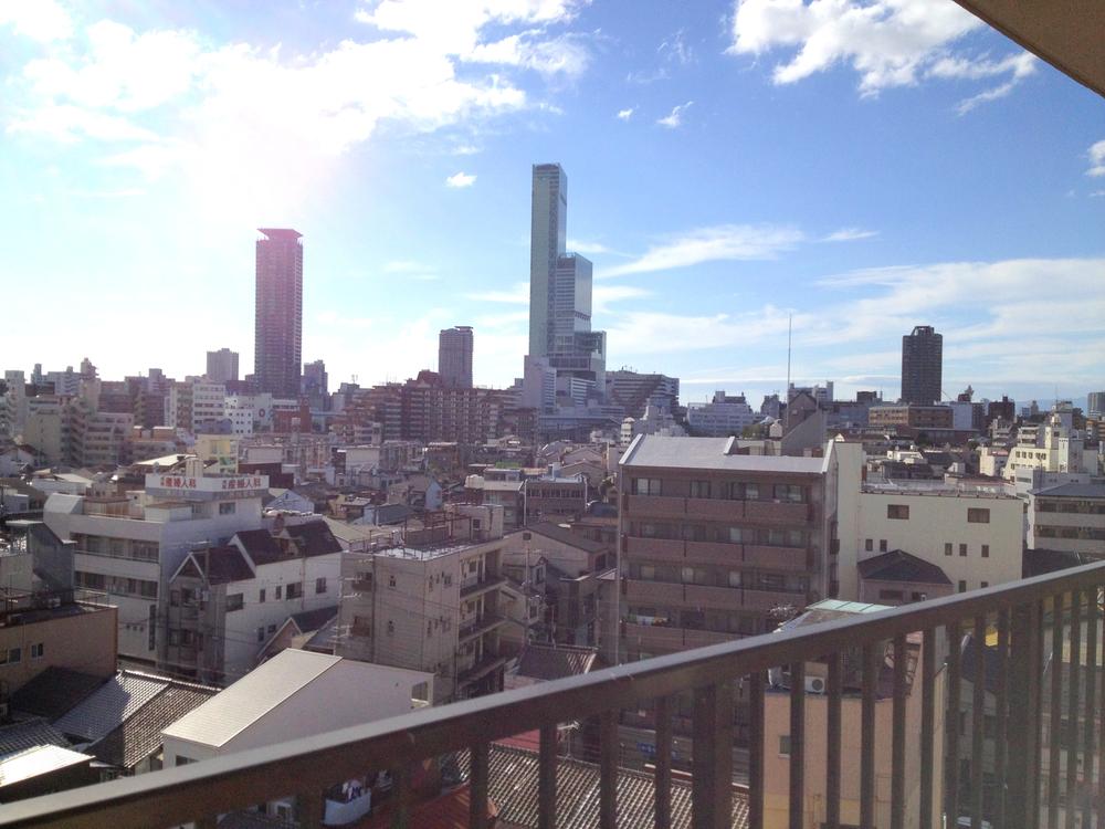 View photos from the dwelling unit. Abenobashi Terminal Building is seen in the distance.