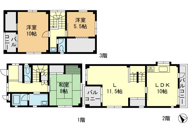 Floor plan. 39,900,000 yen, 4LDK, Land area 86.74 sq m , Building area 123.78 sq m Floor