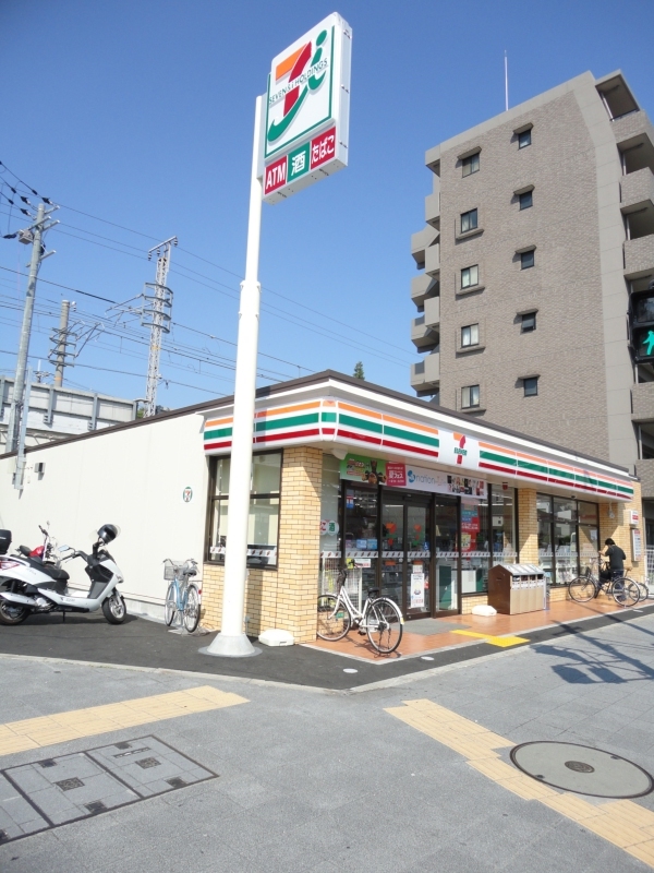 Convenience store. Seven-Eleven Ten'nojichominami store up (convenience store) 450m