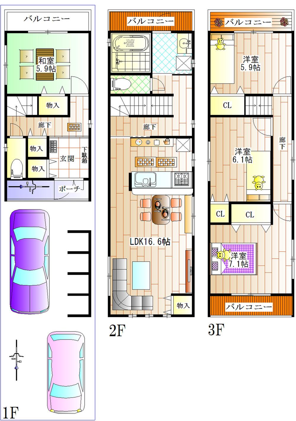 Floor plan. 39,800,000 yen, 4LDK, Land area 79 sq m , Building area 120 sq m floor plan can be changed. There is a thing that floor plan is changed by administrative guidance. Please note.