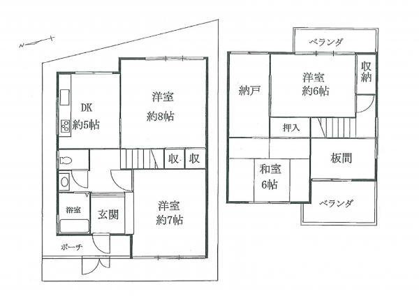 Floor plan. 29,800,000 yen, 4DK+S, Land area 77.59 sq m , Building area 88.72 sq m floor plan