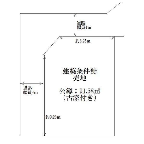 Compartment figure. Land price 40 million yen, Land area 91.58 sq m
