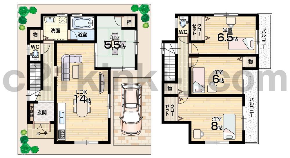 Floor plan. (No. 1 point), Price 38,800,000 yen, 4LDK, Land area 83.55 sq m , Building area 98.01 sq m